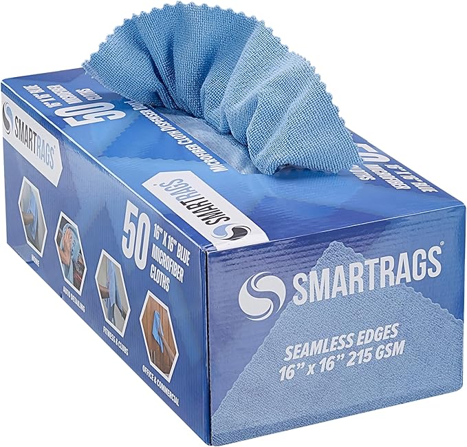 Arkwright Smart Rags Microfiber Cleaning Cloths, Lint Free 215 GSM Reusable by Arkwright