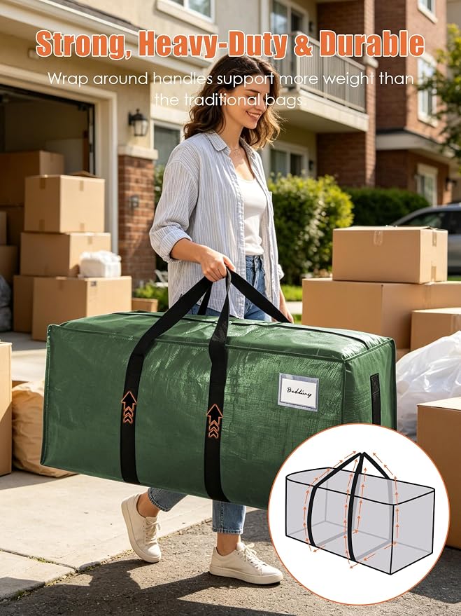 SWEET DOLPHIN 12 Pack 200LB Heavy-Duty Moving Bags - Image 2