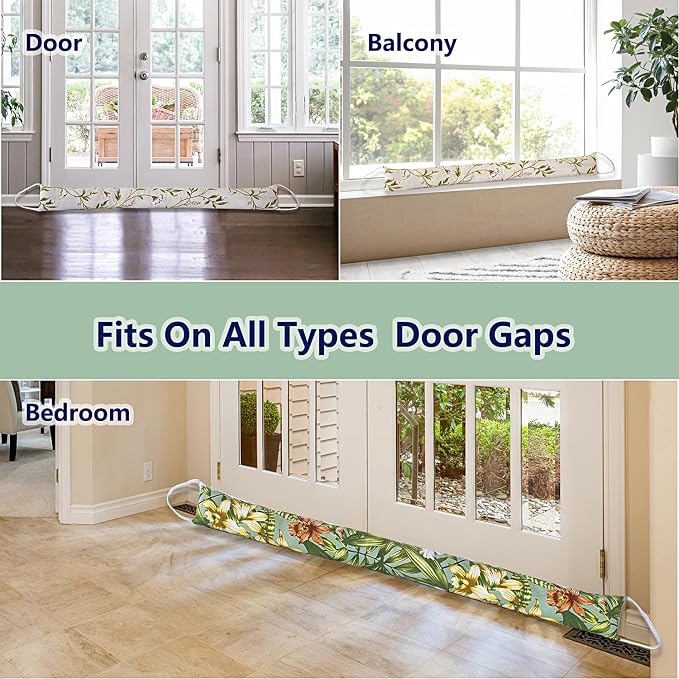 2 Pack 60 Inch 4 Inch Wide Under Door Blocker Door Draft Stopper - Image 7