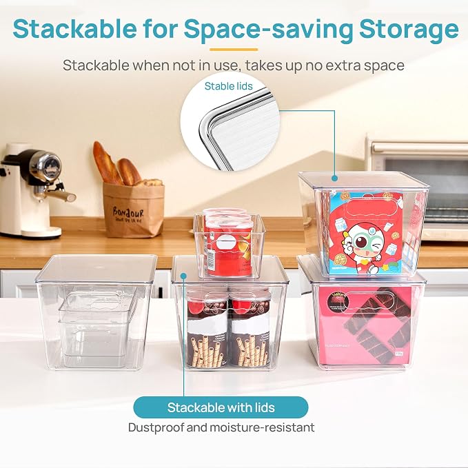 Vtopmart 8 Pack Clear Storage Bins - Image 6