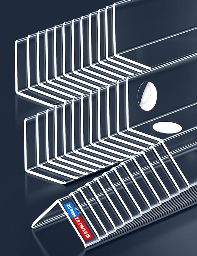 Clear Self-Adhesive Wall Corner Protectors，Corner Guards & Edge Protector for Wall Door Frame Cabinet Baseboard & Door, Table, Stair (36, 32" X 1.0")