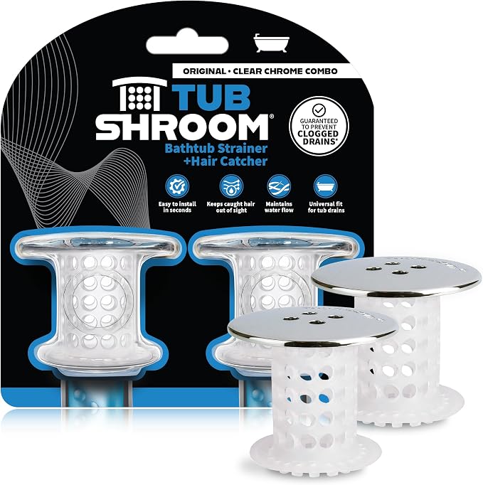 TubShroom Bathtub Drain Protector and Hair Catcher by TubShroom