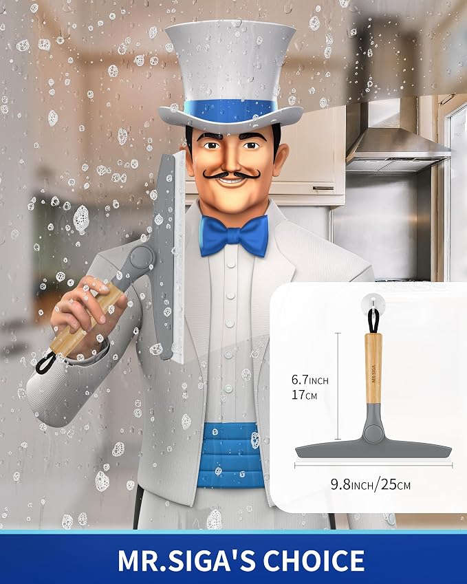 MR.SIGA Silicone Squeegee for Shower Door, 10 inch, showers and glass surfaces - Image 2