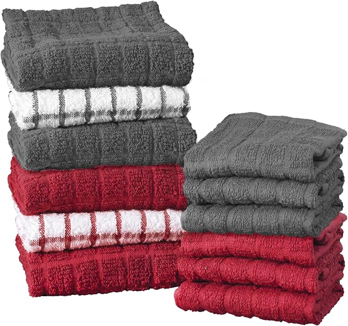 Ritz Premium Kitchen Towel and Dish Cloth Value Set: Highly Absorbent, Super by RITZ
