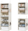 StorageWorks 6-Shelf Jumbo Closet Organizers, Two 3-Shelf Separable Hanging by StorageWorks
