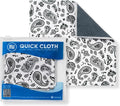 Microfiber Wholesale Quick Cloth Glasses Cleaning Cloths 8x8 Paisley White | by MicrofiberWholesale