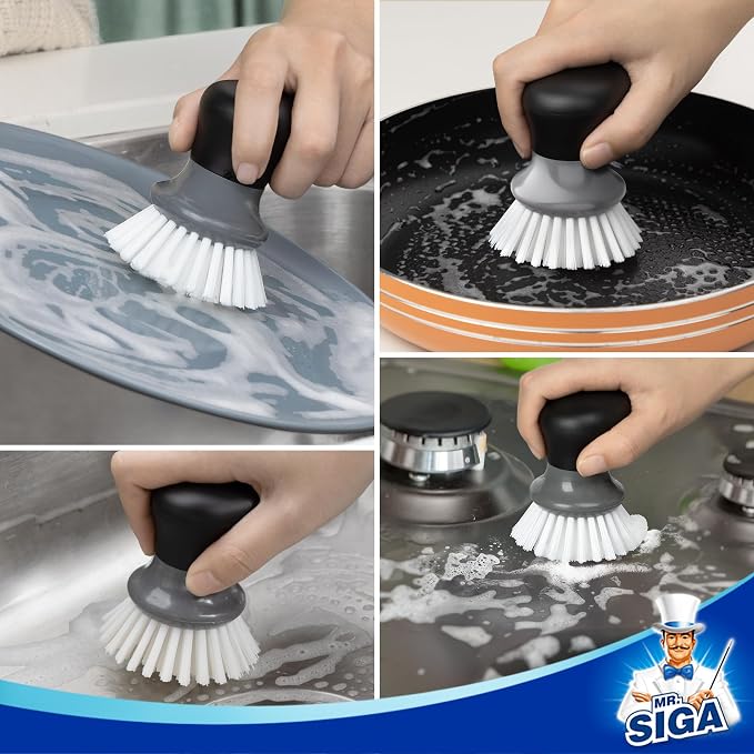 MR.SIGA Dish Scrub Brush, Palm Brush Dish Scrubber, sink cleaning, palm scrubber - Image 5