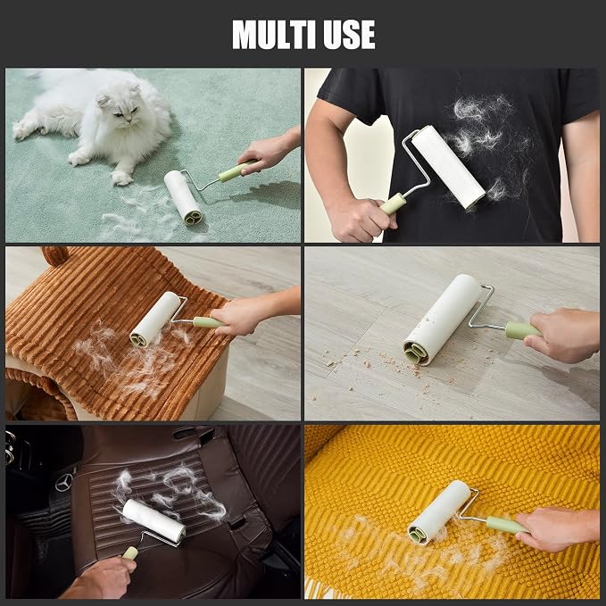 Extra Sticky Large Surface Lint Roller, 6.3''Wide Roller - Image 6