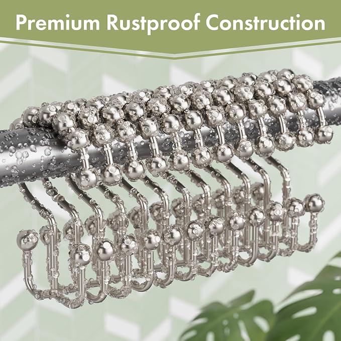 Amazer Shower Curtain Hooks, Shower Rings - Image 3