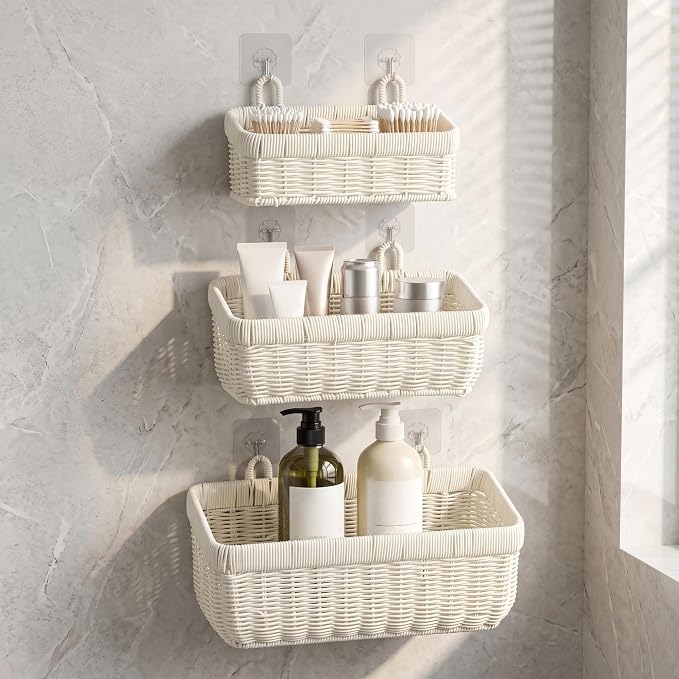 Wicker Hanging Baskets for Bathroom - Image 6