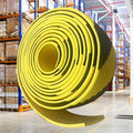Heavy Duty Wall & Corner Guards 5m Corrugated Self-Adhesive NBR Rubber Protection with Yellow/Black Stripes for Parking Columns & Garage Safety(1PCS,8 cm)