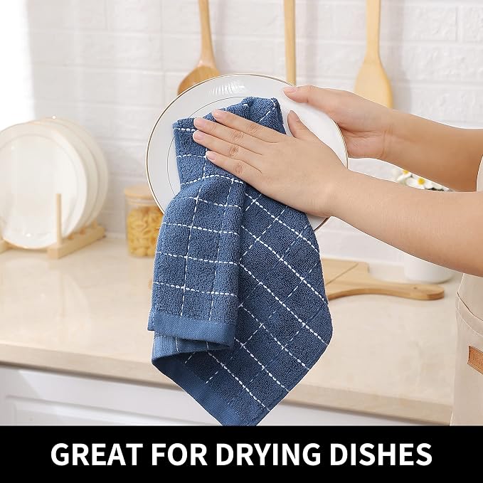 Homaxy 100% Cotton Terry Kitchen Dish Cloths, 6 Pack - Image 5