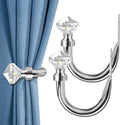 HIKMLK Crystal Curtain Holdbacks 2pcs, Metal Curtain Tieback Pull Back by HIKMLK