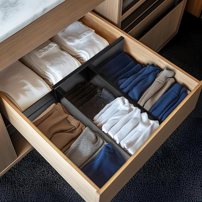 Utoplike Dresser Drawer Dividers, Spring Loaded, Works in Kitchen, Fit 14"-16" - Image 5
