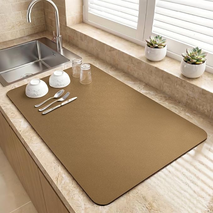 LOPNUR Large Dish Drying Mat for Kitchen Counter, Quick-Drying & Heat-Resistant by LOPNUR