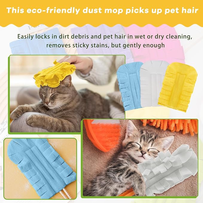 Zubebe 12 Pcs Reusable Duster Refills Fleece - Image 4