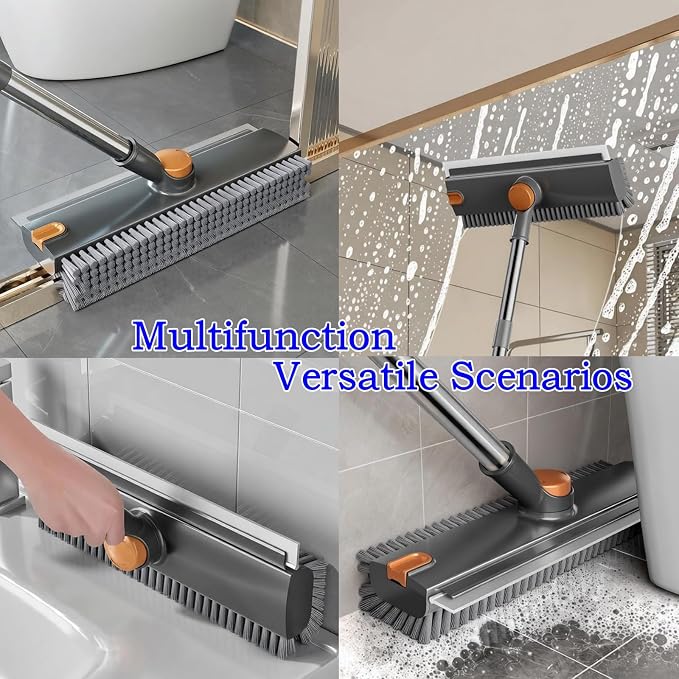 Floor Scrub Brush with Squeegee Long Handle 3 in 1 tub Brush 52'' 2026 Upgraded - Image 6
