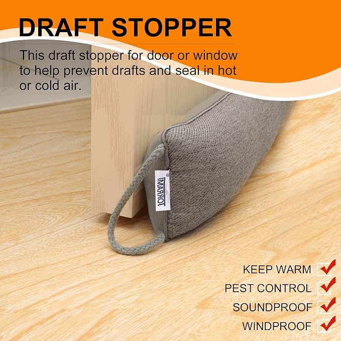 TORRAMI 36" Door Draft Stopper Under Bottom Insulation Noise Air Stopper 2.1LB - Image 5
