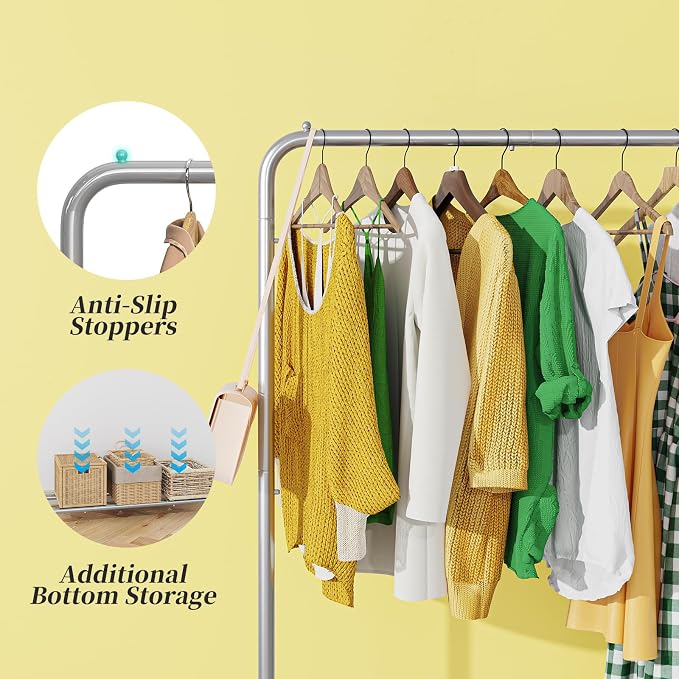 Simple Trending Clothes Clothing Garment Rack, Clothes Organizer, 360° Lockable - Image 6