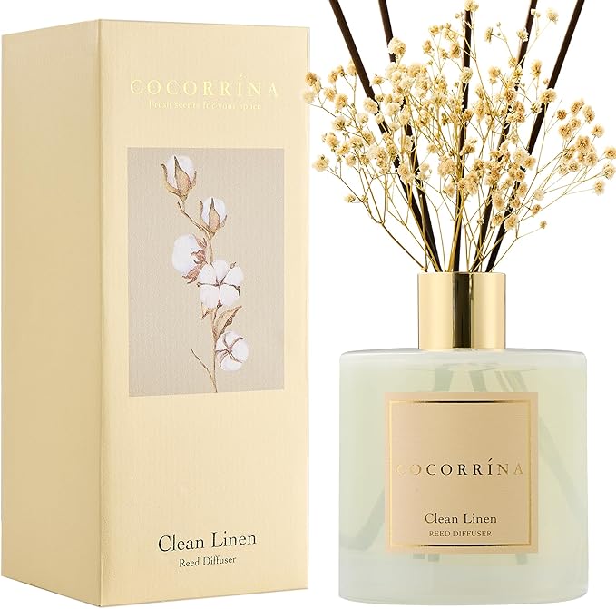 Reed Diffuser - Clean Linen 17 Fl.oz Reed Diffuser by COCORR%C3%8DNA