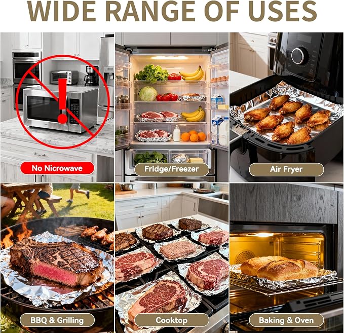 Aluminum Foil Sheets, Hot Dog or Sandwich Wrap, Food Storage, Restaurant - Image 5