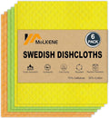 MoLKENE Swedish Dishcloths for Kitchen, 6 Pack Cellulose Sponge Cloths | by MoLKENE