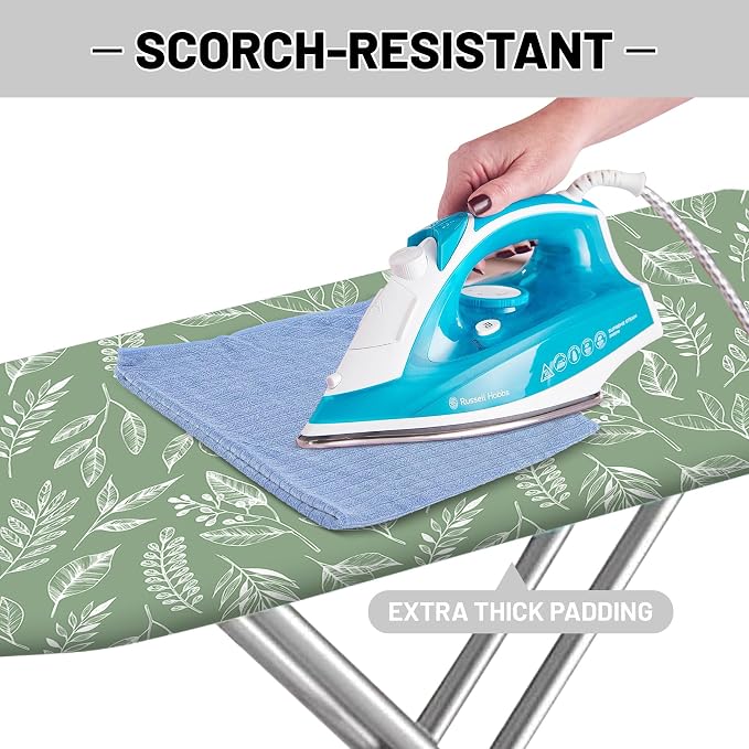 Extra Thick Ironing Board Cover and Pad, 15x54 Ironing Board Cover, Resist - Image 4