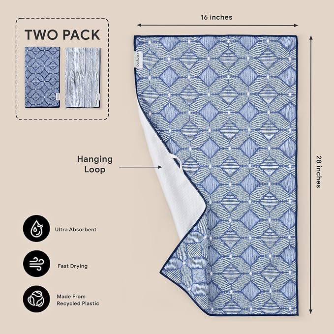 RECYCO Waffle Kitchen Towel Set of 2 - Image 6