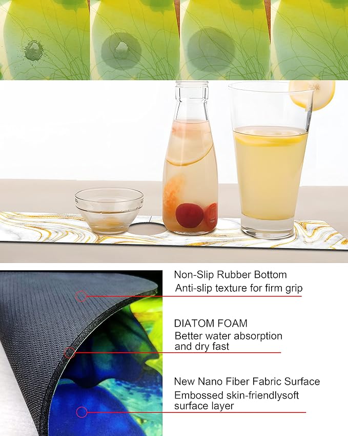 Kitchen Sink Splash Guard Faucet Mat Super Absorbent Fast Drying Mat Sink - Image 3