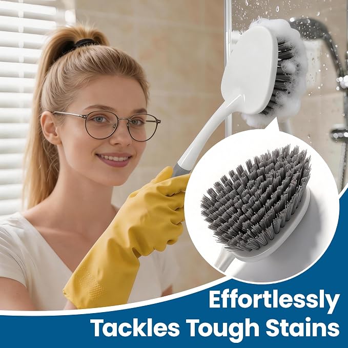 3 Pack Hard Bristle Scrub Brush Set, Heavy Duty Cleaning Brushes - Image 4
