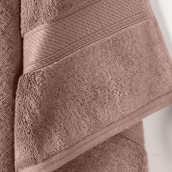 Superior Egyptian Cotton Plush Absorbent, Bath Towel Set of 2, Muted Mauve | - Image 8