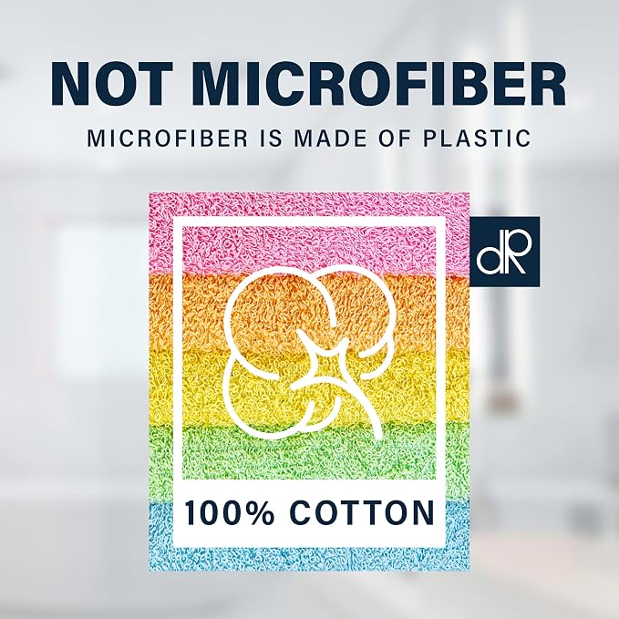 DecorRack 100% Cotton Washcloths 12x12 in - Image 7