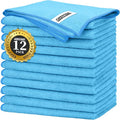 FIXSMITH Blue Microfiber Cleaning Cloth -Pack of 12, Highly Absorbent Cleaning by FIXSMITH