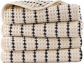 POLYTE 430 GSM Poly Blend Microfiber Quick Dry Waffle Hand Towel, 16x30 in | 4 by Polyte