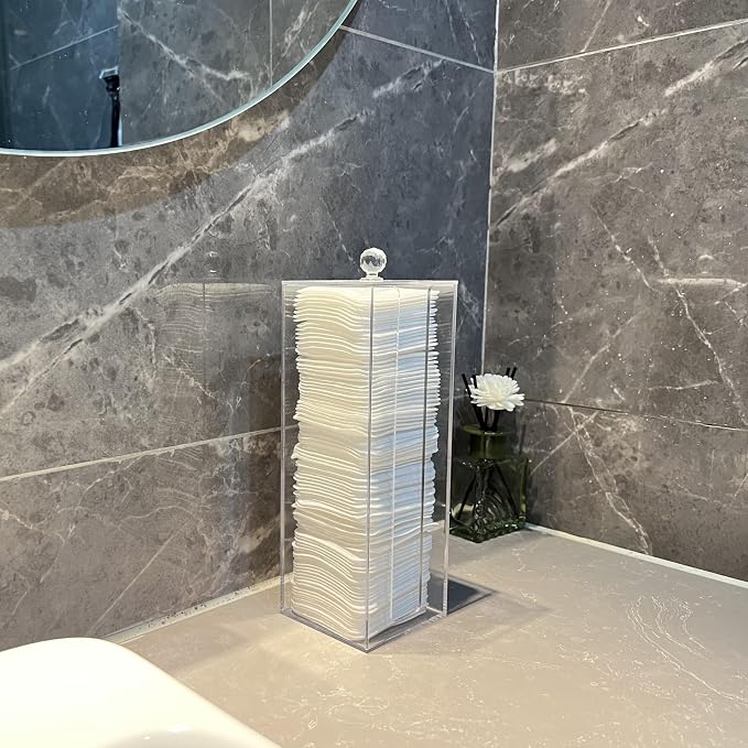 Acrylic Clean Pad Storage Box for Clean Skin Club, Cotton Pad Dispenser - Image 9
