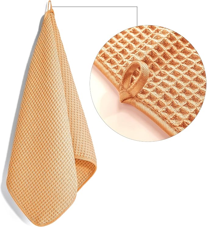 POLYTE 430 GSM Poly Blend Microfiber Quick Dry Waffle Hand Towel, 16x30 in | 4 - Image 3