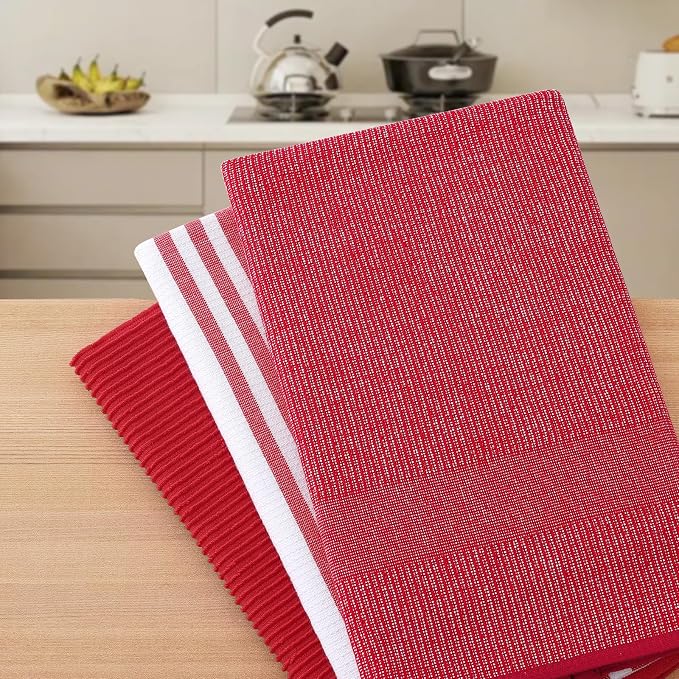 Homaxy Cotton 380 GSM Premium Kitchen Towels, 3 Pack - Image 7