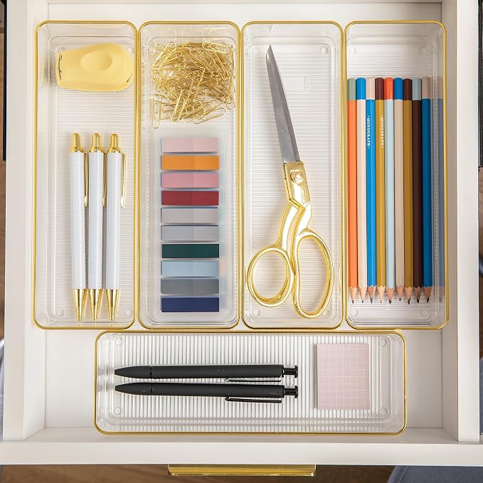 Martha Stewart Kerry Stackable Desk Drawer Organizers - Image 4