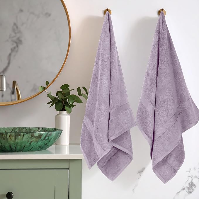 SUPERIOR Egyptian Cotton Plush & Absorbent, Bath Towel Set of 2, Soft Luxury - Image 2