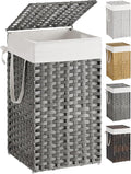 SONGMICS Laundry Hamper with Lid, 17.2 Gallon Synthetic Rattan Clothes Laundry by Unknown