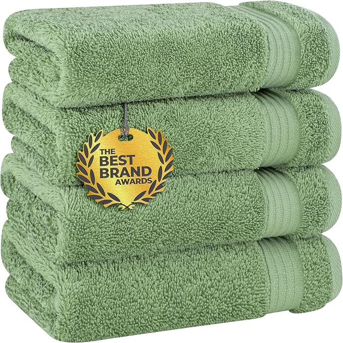 Cotton Paradise 100% Cotton Turkish Towel Set, Soft Absorbent Quick Dry by UNITEDHOMETEXTILE