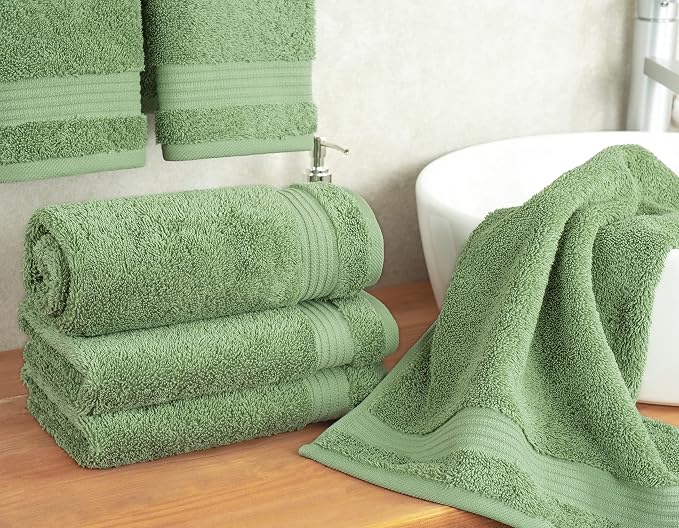 Cotton Paradise 100% Cotton Turkish Towel Set, Soft Absorbent Quick Dry - Image 2