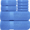 Infinitee Xclusives 100% Cotton Bath Towel Set – 8 Piece Bathroom Towel Set | – by InfiniteeXclusives