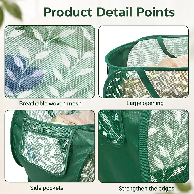 Durable Collapsible Laundry Baskets, Foldable Laundry Basket - Image 4