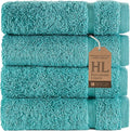 Teal Turquoise Washcloth Linen Set Premium Original Turkish Cotton, Hotel by HawmamLinen