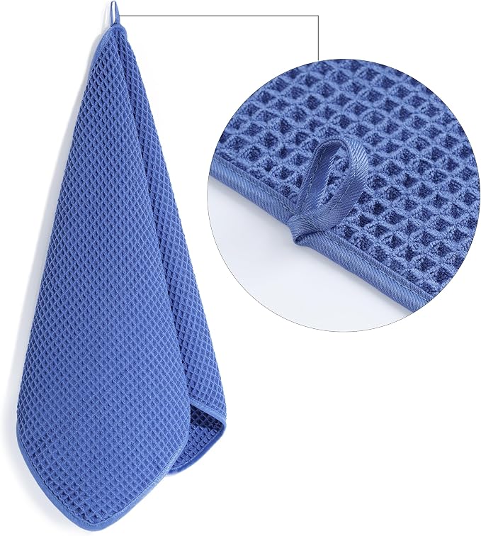 POLYTE 430 GSM Poly Blend Microfiber Quick Dry Waffle Hand Towel, 16x30 in | 4 - Image 3