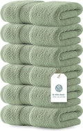 White Classic Luxury Mint Green Hand Towels by WhiteClassic