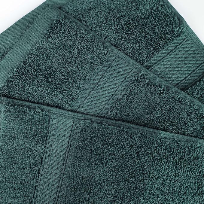 SUPERIOR Egyptian Cotton Ultra Plush & Absorbent, 8 Piece Set, Teal | Quick Dry - Image 8