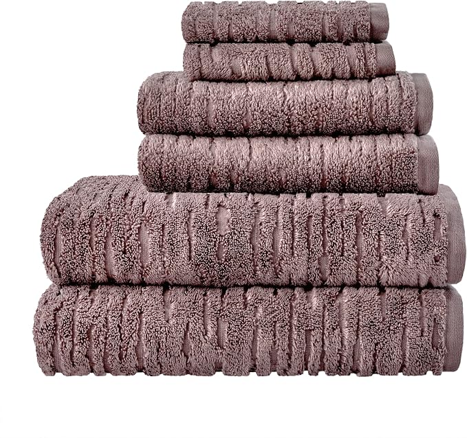SKL Home CloudSoft Hand Towel Set, 100% Cotton Luxury, Soft Plum | Premium - Image 5