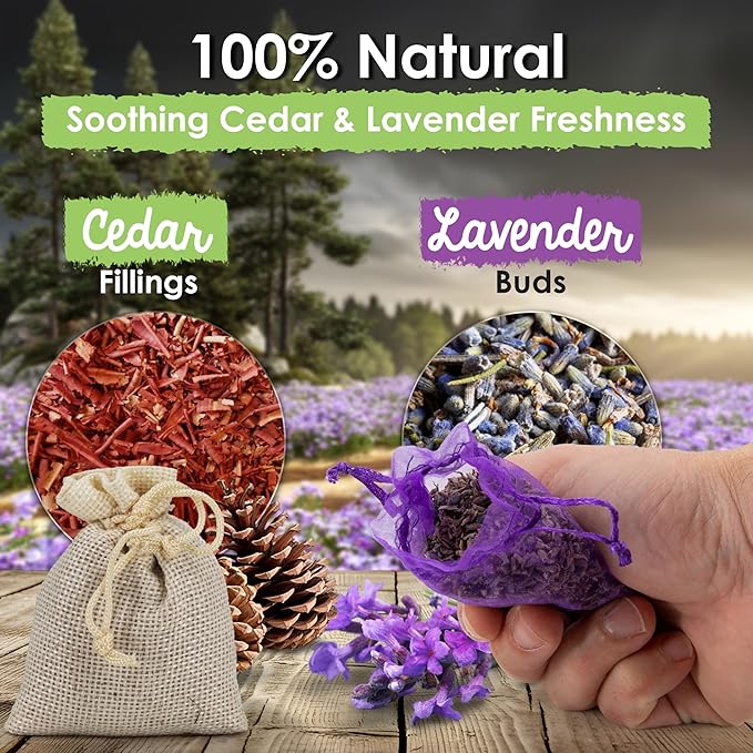 ecoKiwi Cedar and Lavender Sachets - Image 2